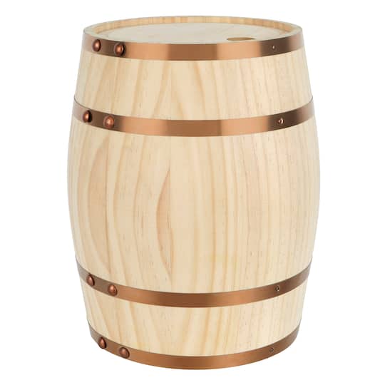 Michaels, 9" Pinewood Barrel by Make Market® – Category: Unfinished Décor